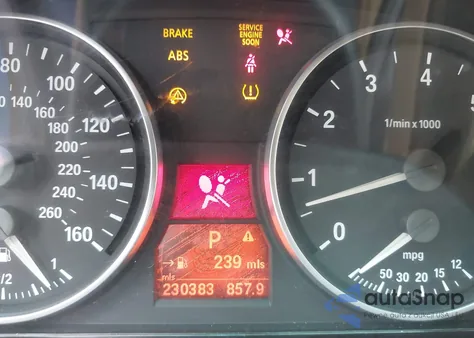 2007 BMW 328I из США, поврежденный, VIN WBAVA37527NL13034